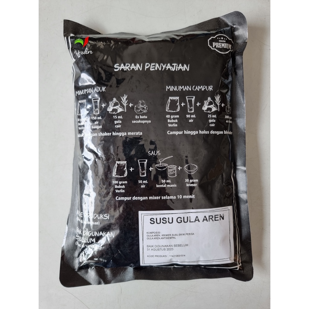 NEW!! VERLIN rasa SUSU GULA AREN MURAH powder drink minuman bubuk (1kg)