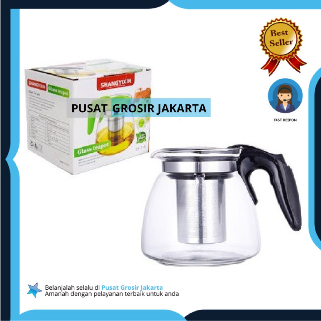 Pusat Grosir Jakarta Teko teh kopi saringan 1100ml 1 1 