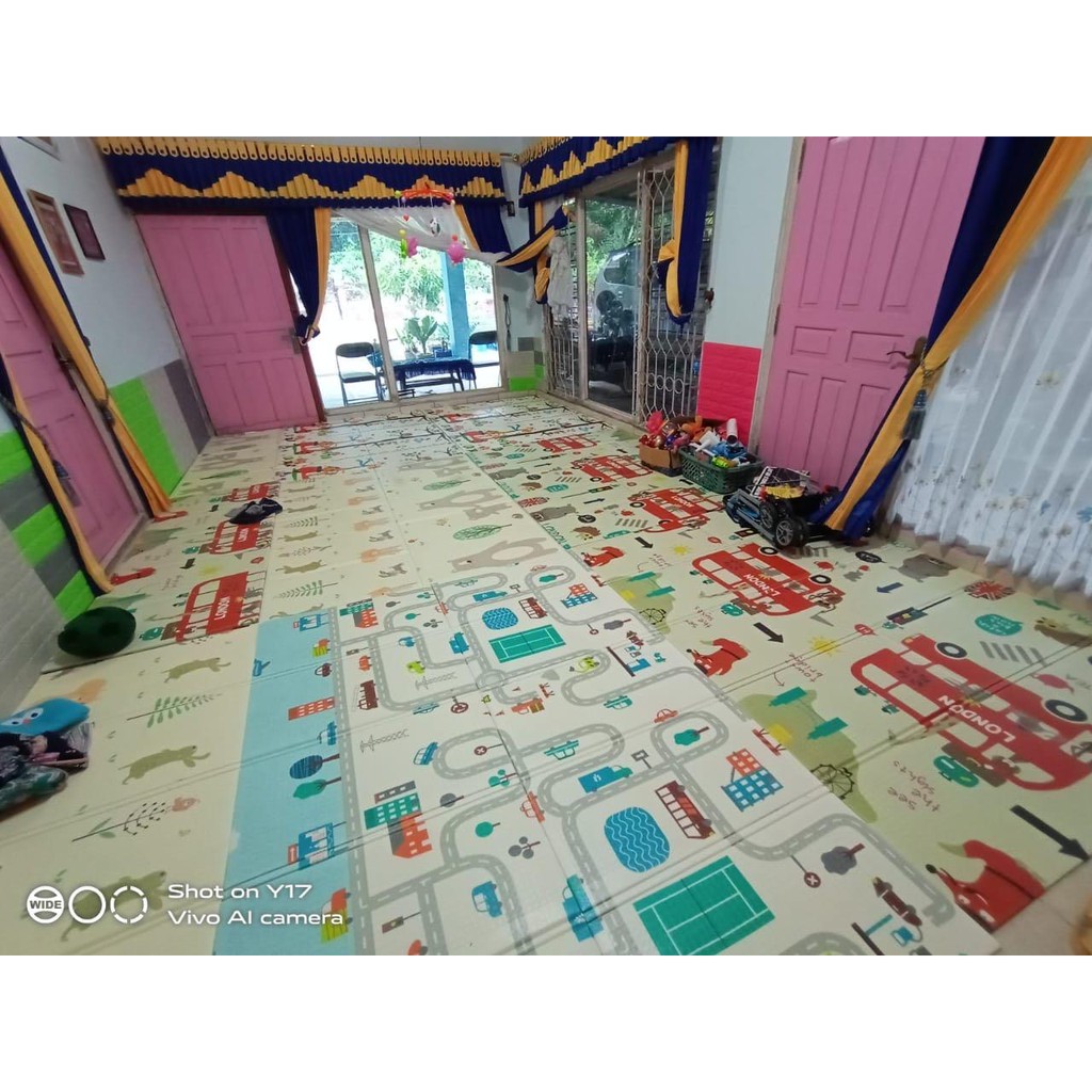 Playmat Shimano / Playmat Bayi Free Tas / Matras Lipat Anak Bayi Jumbo