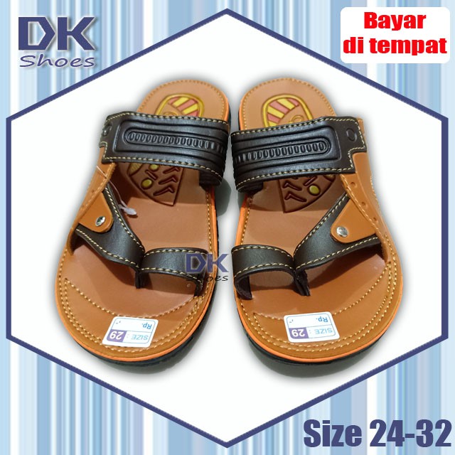 Contest 24-33 / Sandal Selop Santai Formal Anak Laki / Sandal Imitasi Kulit Anak