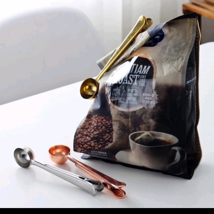 Sendok takar kopi stainless coffee tea spoon serbaguna seal snack cafe bali toraja aceh gayo luwak