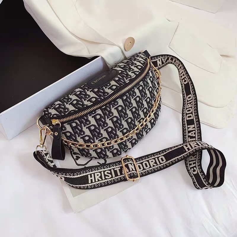 LADIESBAG - TAS WAISTBAG SELEMPANG RANTAI BAG PINGGANG WANITA CEWEK RANTAI IMPORT STRAP LB- 289