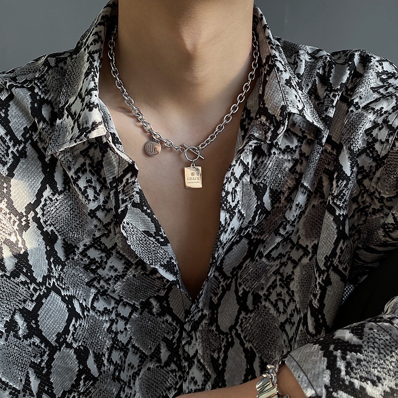 Necklace Accessories Trendy Titanium Street Hip Hop Pendant Clavicle Chain