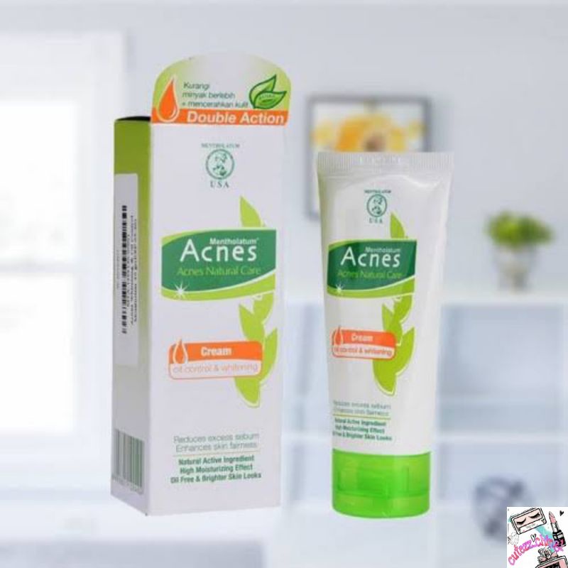 ☃Cutezz_Ching1☃Acnes Natural Care Oil Control &amp; Whitening Cream 40g