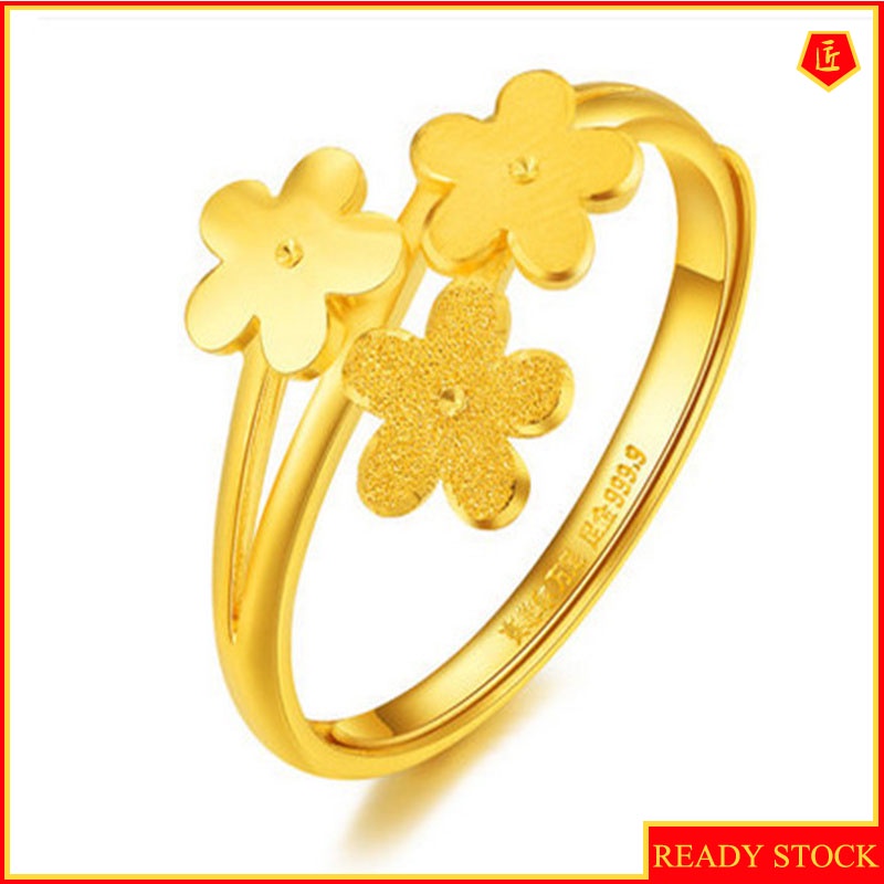 [Ready Stock]Simple Personality Korean Style Gold Flower Ring