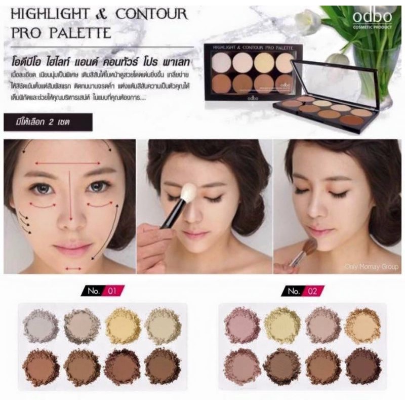 Odbo Highlights and countour Palette