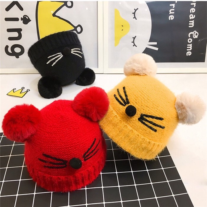 TOPI MOUSE POMPOM