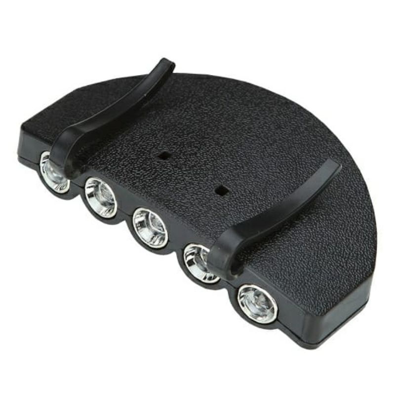 HeadLamp Senter Klip Topi 5 LED