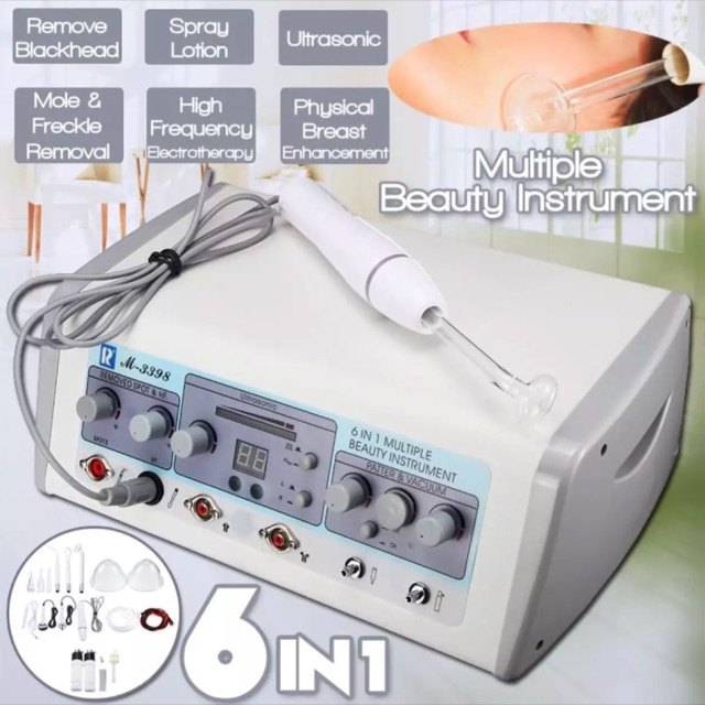 Alat facial 6 fungsi couter ultrasound hf vacum &amp; spray vacum payudara