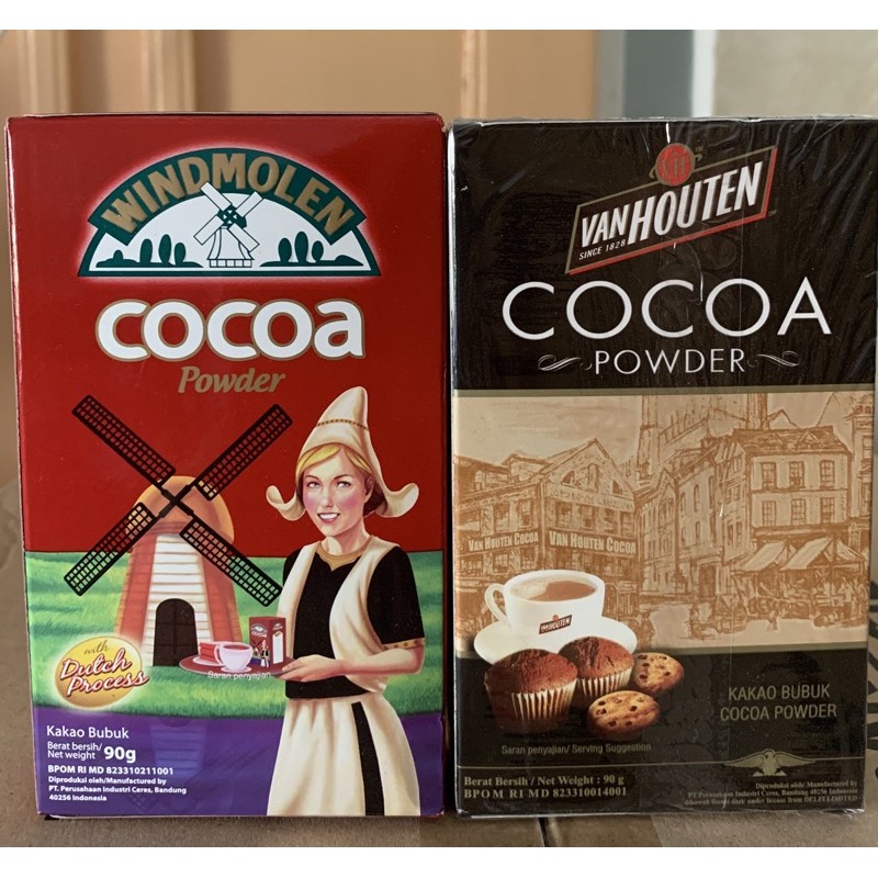 

Vanhouten Van houten Windmolen Winmolen Coklat Bubuk Cokelat Chocolate Powder Cocoa Kemasan 45 gr 90 gr 180 gr