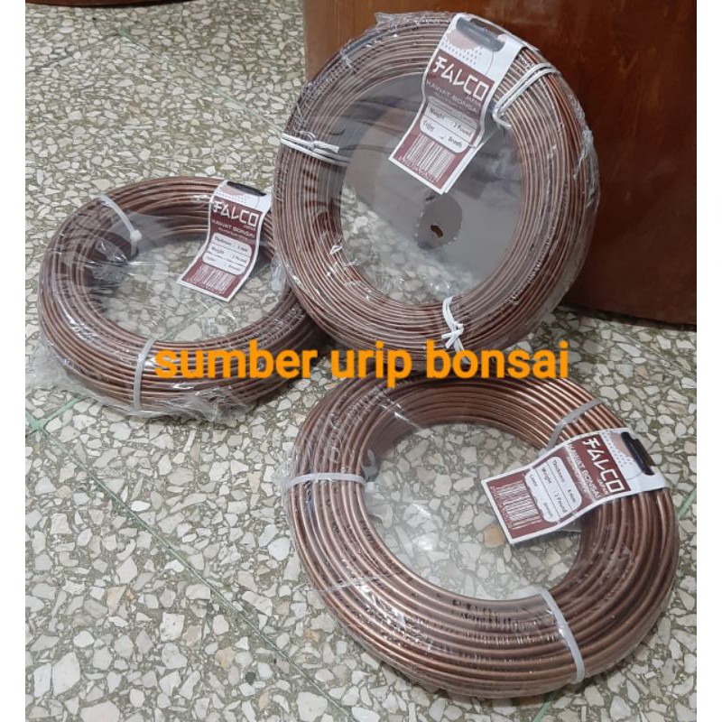 kawat alumunium bonsai coklat