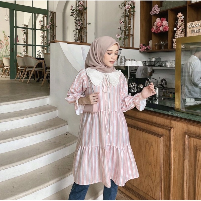 midi tunik vanilla hijab