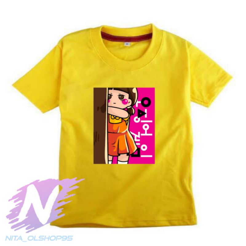 baju boneka squid game kaos anak squid game karakter boneka