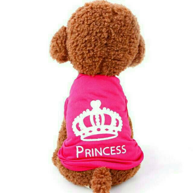 Kaos princess pink Untuk Anjing Kucing kelinci lucu imut Kaos princess pink Untuk Anjing Kucing kelinci lucu imut