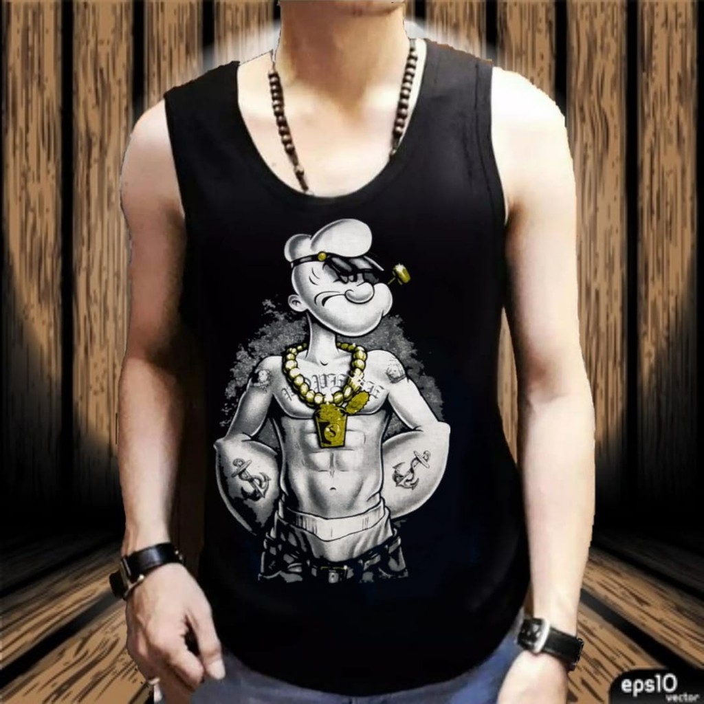 kaos tanpa lengan/kaos lekbong/kaos singlet/kaos distro pria/kaos cod