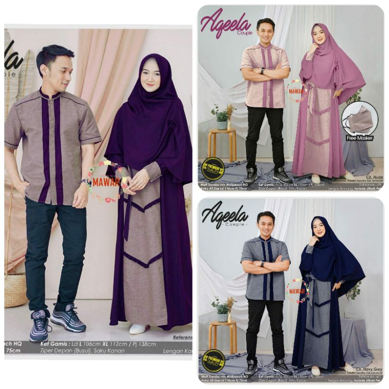 COUPLE MUSLIM GAMIS Wanita Muslim Aqeela