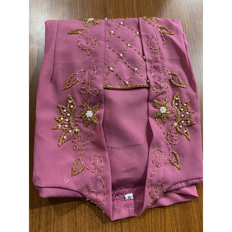 kebaya bali moscref payet kupu lengan terompet-Dusty