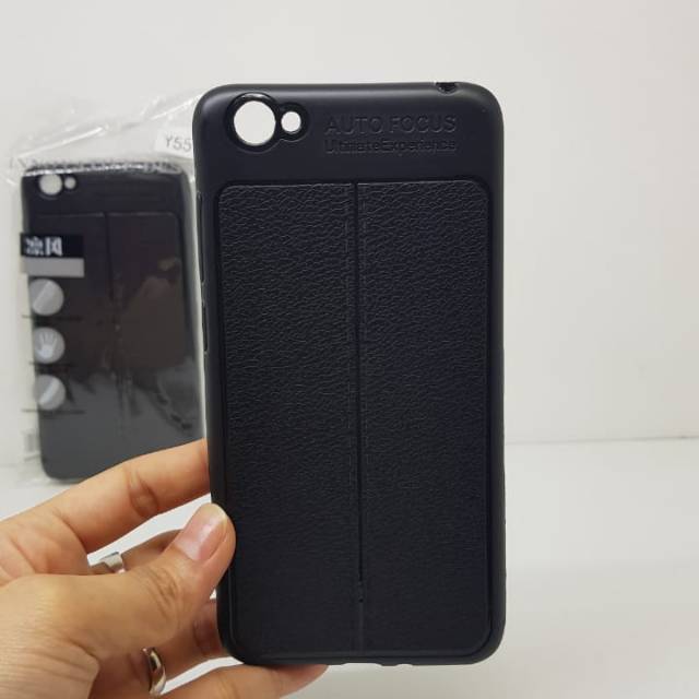 Auto Focus Vivo Y55 5.2 inchi Leather Soft Case Vivo Y55L AUTOFOCUS Motif Kulit Jeruk