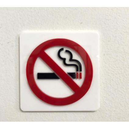 Akrilik No Smoking Sign Dilarang Merokok Model Tempel