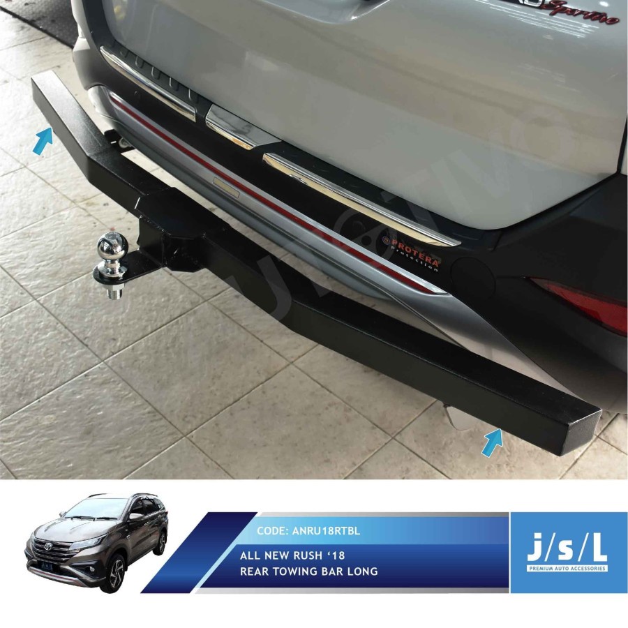 Tanduk Belakang Mobil Toyota All New Rush 2018 Rear Towing Bar Long Black