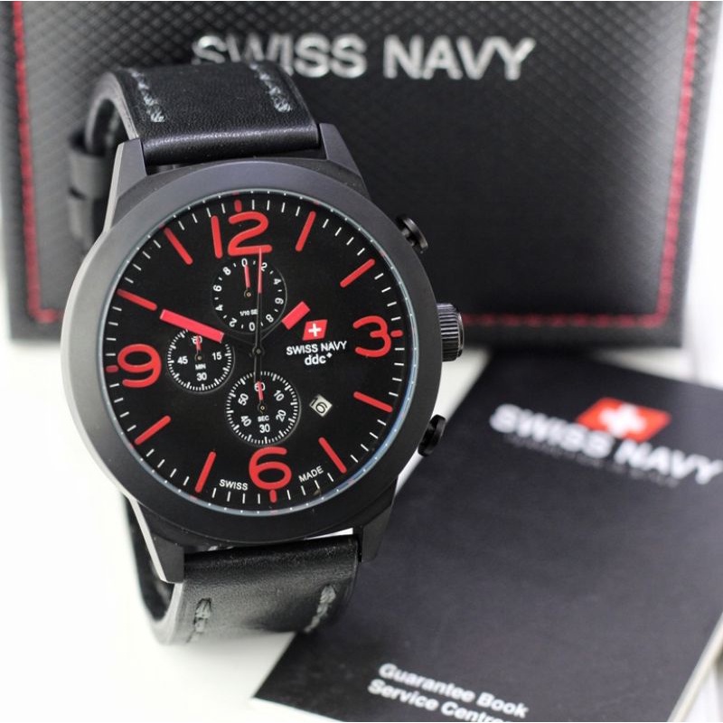 Jam tangan pria SWISS NAVY 8916 chronograph original