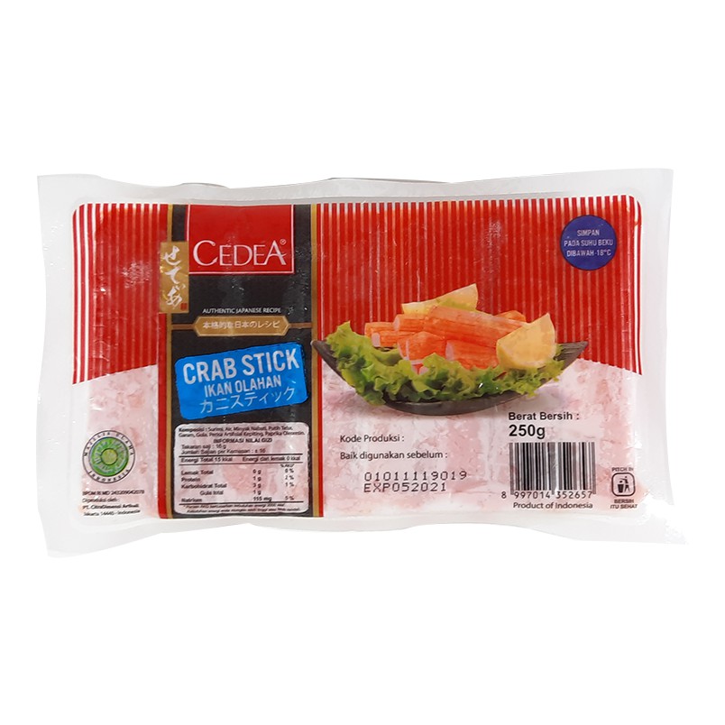 

Frozen Food Crab Stick Cedea 250gr | Stik Kepiting