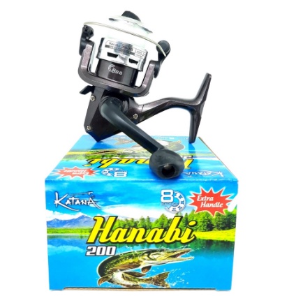 (Tambahan HANDEL ) Reel Katana Hanabi200 8 Bearings Spool Besi