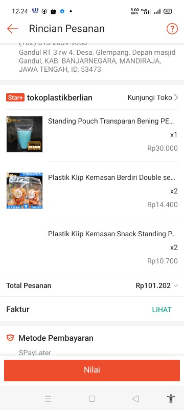 Standing Pouch Transparan Bening Pet Klip / Clip Zipper 150 G 9x15 Promo Isi 100