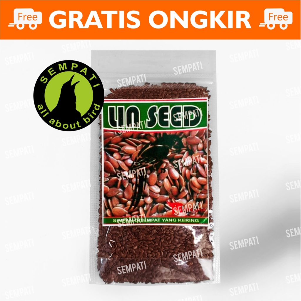 LINSEED FLAXSEED NATURAL BROWN BIJI LIN SEED RFAM PAKAN BURUNG KENARI FINCH BLACKTHROAT LOVEBIRD LIN