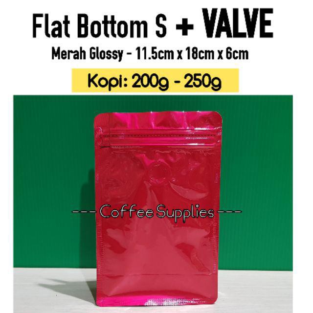 Flat Bottom 750 S Valve Kemasan Kopi 200g 250g Coffee Bag Packaging Kpack Ecer Grosir