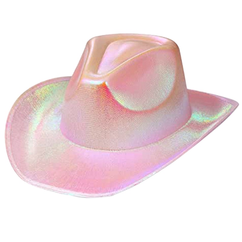 Topi Cowboy Dewasa Dengan Permukaan Iridescent Untuk Pesta Tema