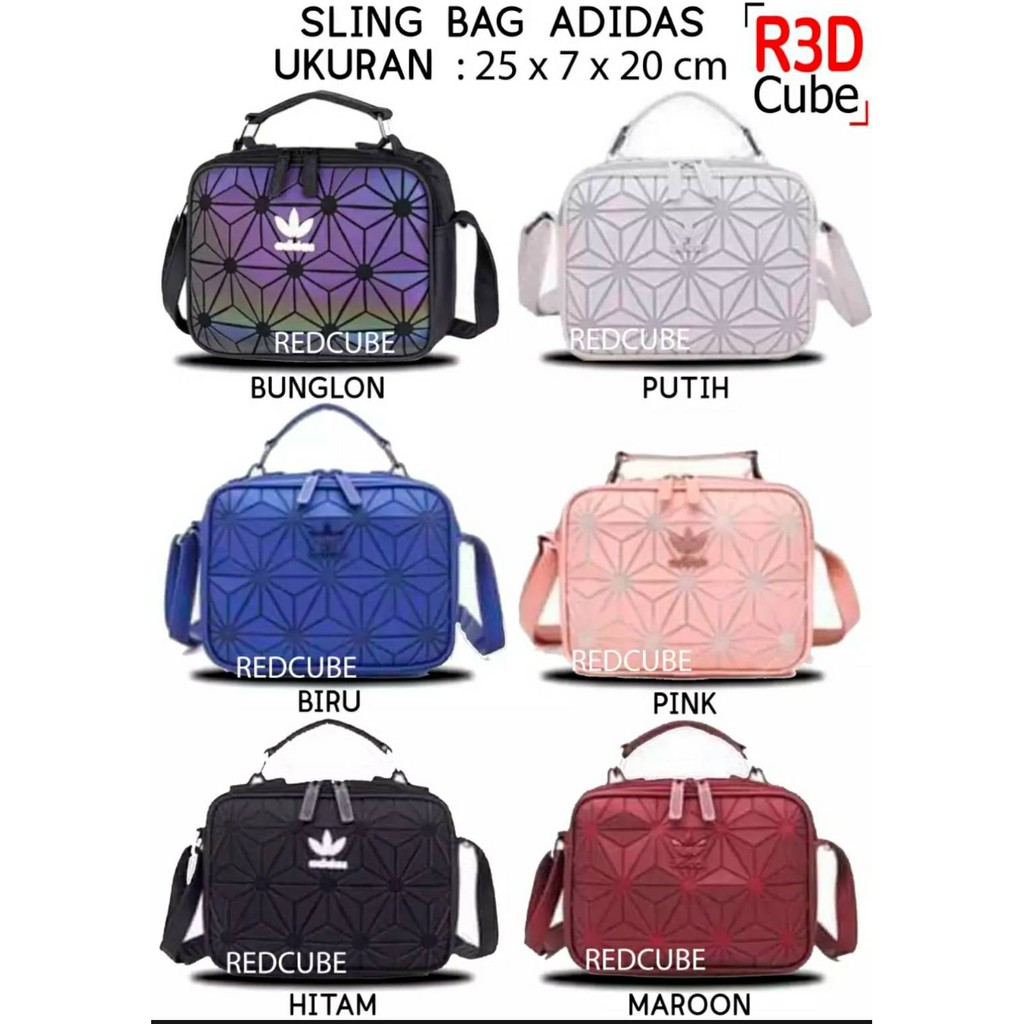 TAS SELEMPANG ADIDAS WANITA MODEL KOTAK / SLINGBAG WANITA ...