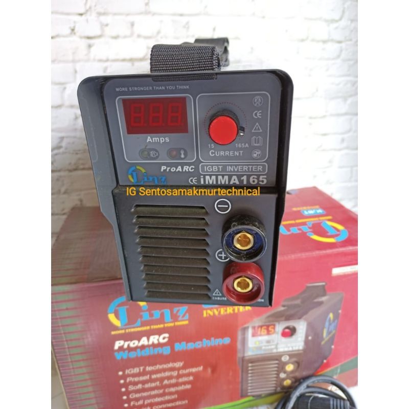 LINZ MMA 165 IGBT Inverter Mesin Trafo las Digital Welding Machine