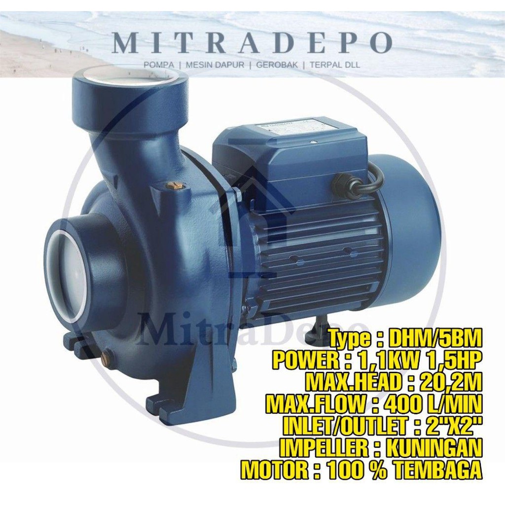 POMPA BOOSTER / POMPA DORONG PENDORONG DHM/5BM 1,1kw/1,5HP 2"OUTLET