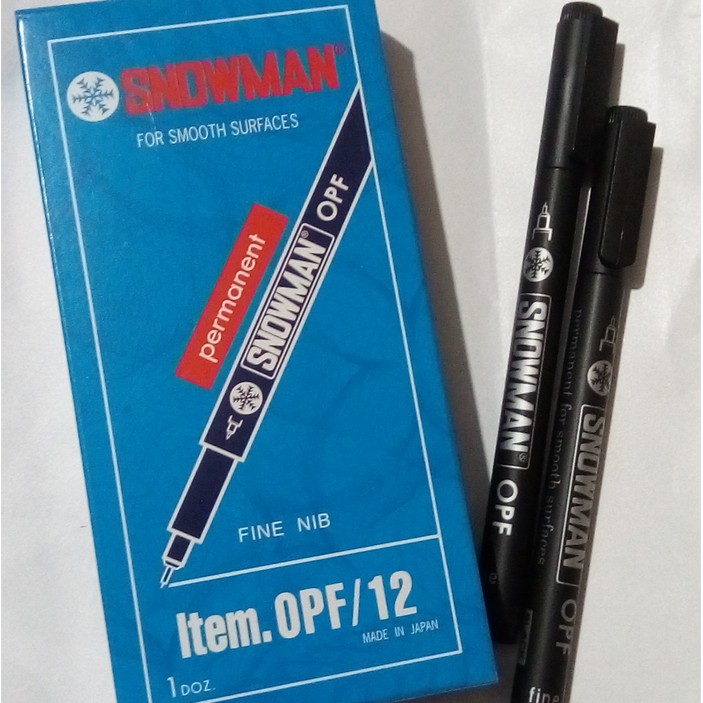 

Spidol/Sepidol/Marker OPF Snowman Permanen Hitam