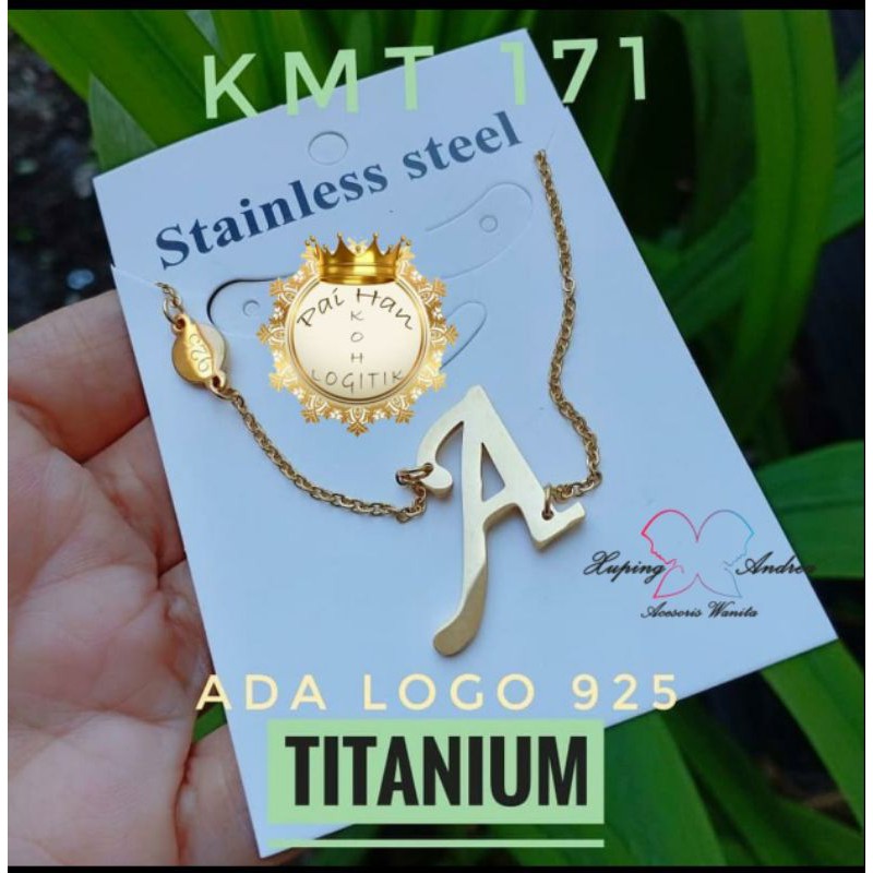 Liontin kalung nama inisial huruf abjad wanita titanium xuping A smpai Z N29071928