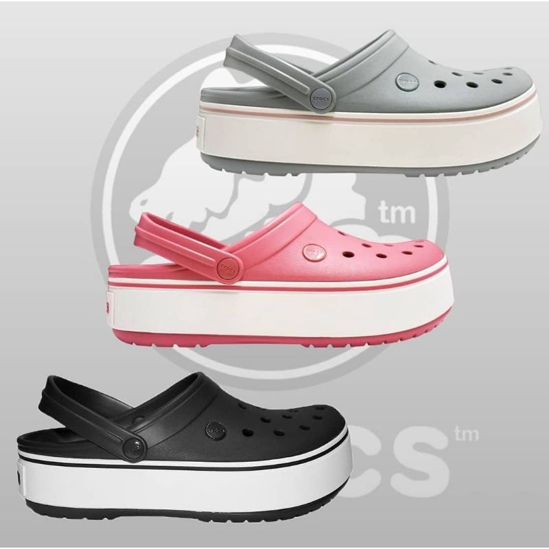 Crocs platform / Sendal sepatu wanita crocs platform / Crocs platforma / Sendal wedges wanita