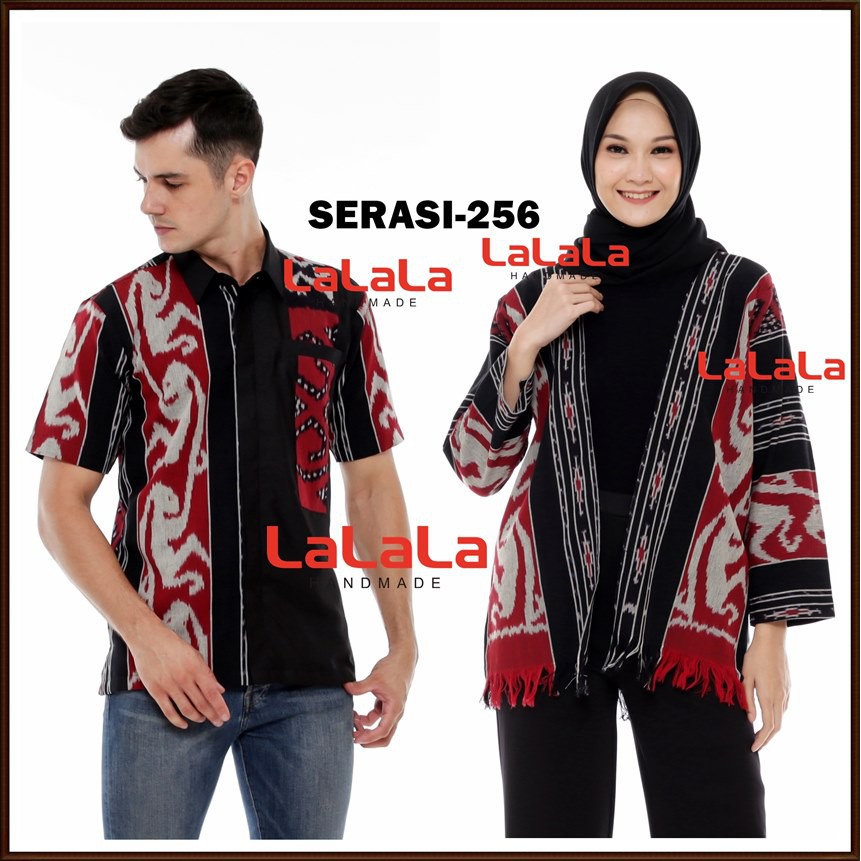 Couple Tenun Etnik - Set Baju Tenun - Atasan Blazer Outer Kimono - Kemeja Tenun - Sarimbit Etnik