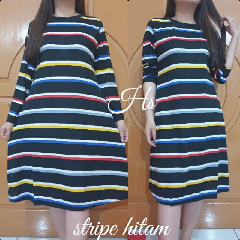 DRESS SALUR SANDRA TANGAN PANJANG OVERSIZE/DRESS WANITA BAHAN BAGUS