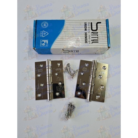 Engsel Besi Serryl 4 Inch 10cm | Stainless Steel | Engsel Pintu