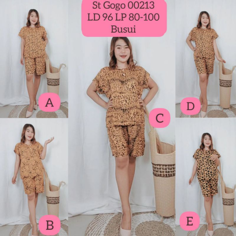 (GDS) ST Gogo Standar Setelan Baju Tidur Babydoll // Oneset Wanita Jumbo Viral Kekinian // Grosir Da