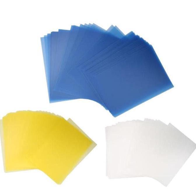 

50Pcs Kertas Film Dokumen Bahan Pp Transparan Ukuran A5 / B5 / A4 Cahilpati