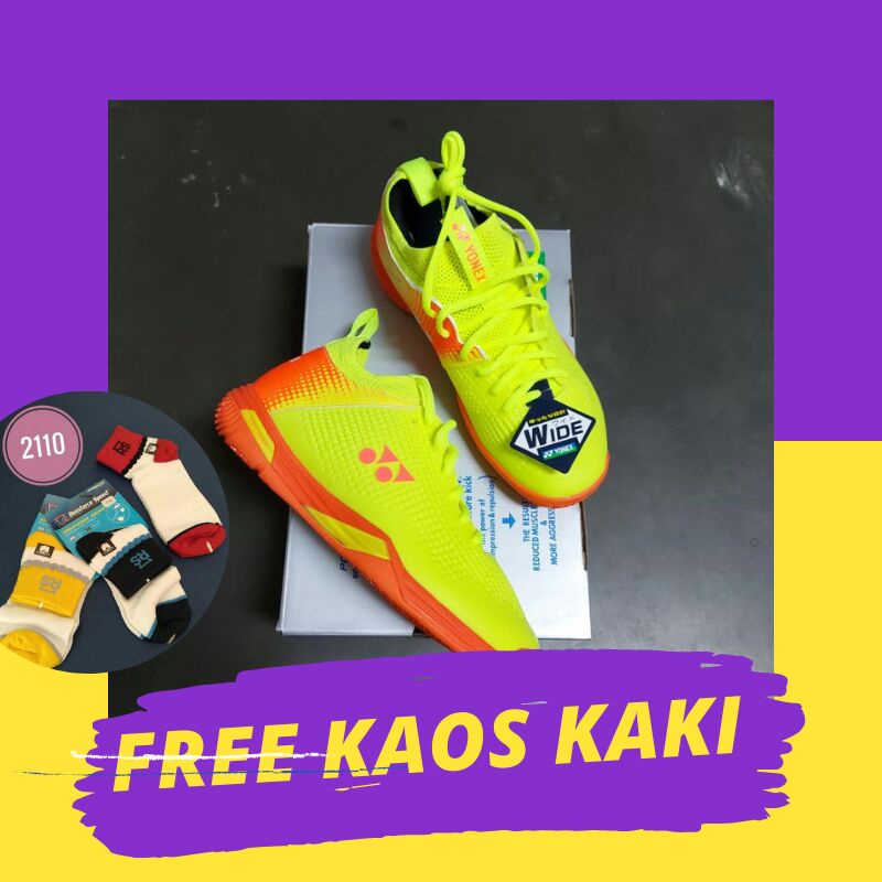 SEPATU BADMINTON YONEX ECLIPSION Z WIDE YELLOW ORIGINAL