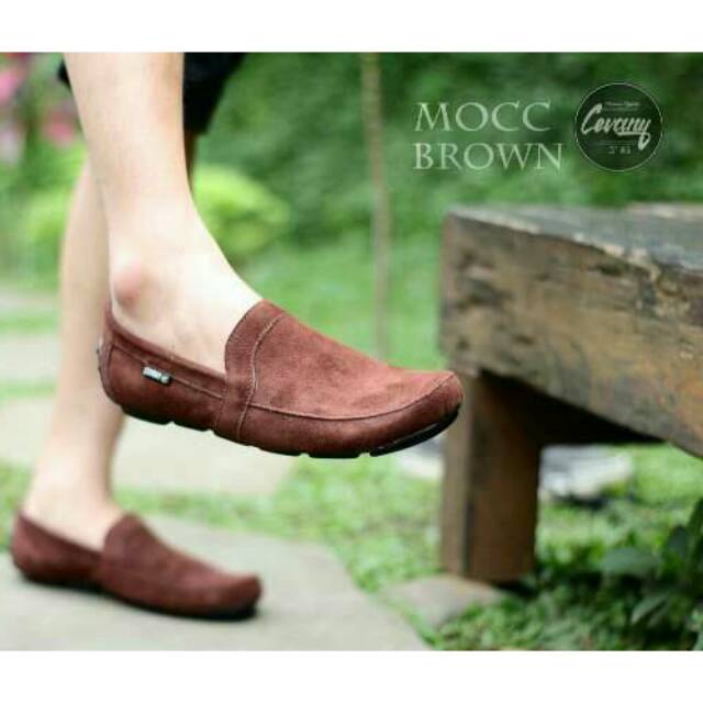 Sepatu cevany slop leather suede || cevany  || sepatu slop cevany || slop casual cevany .
