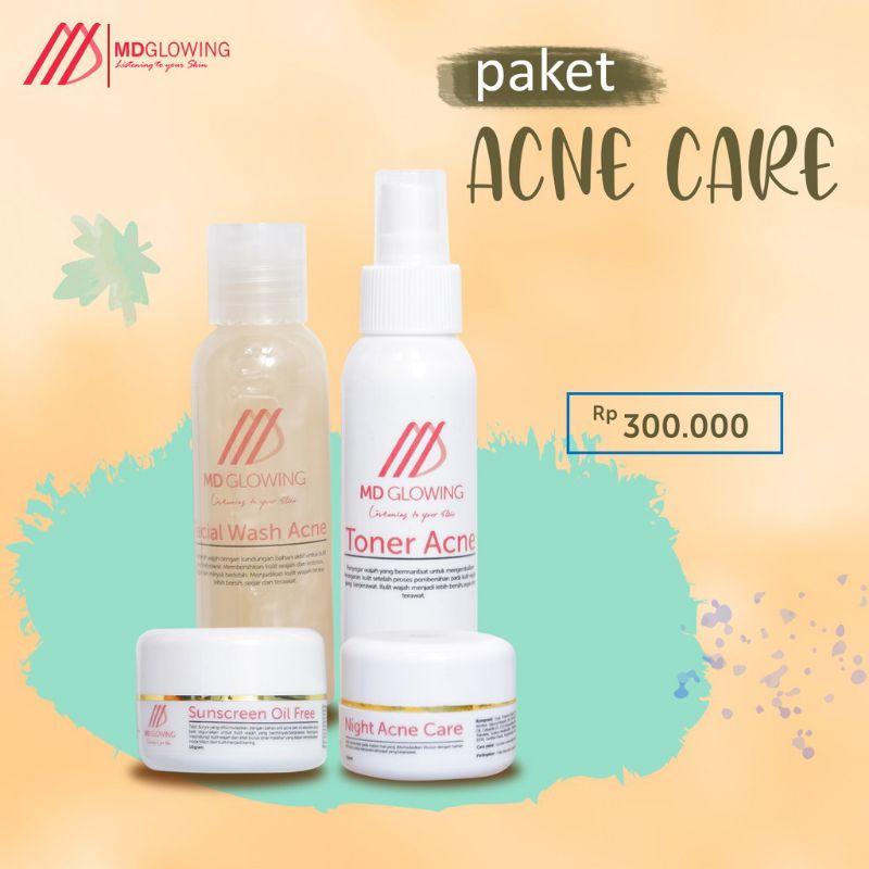 Paket Acne Care Non Serum By MD Glowing MD Glowing Skin