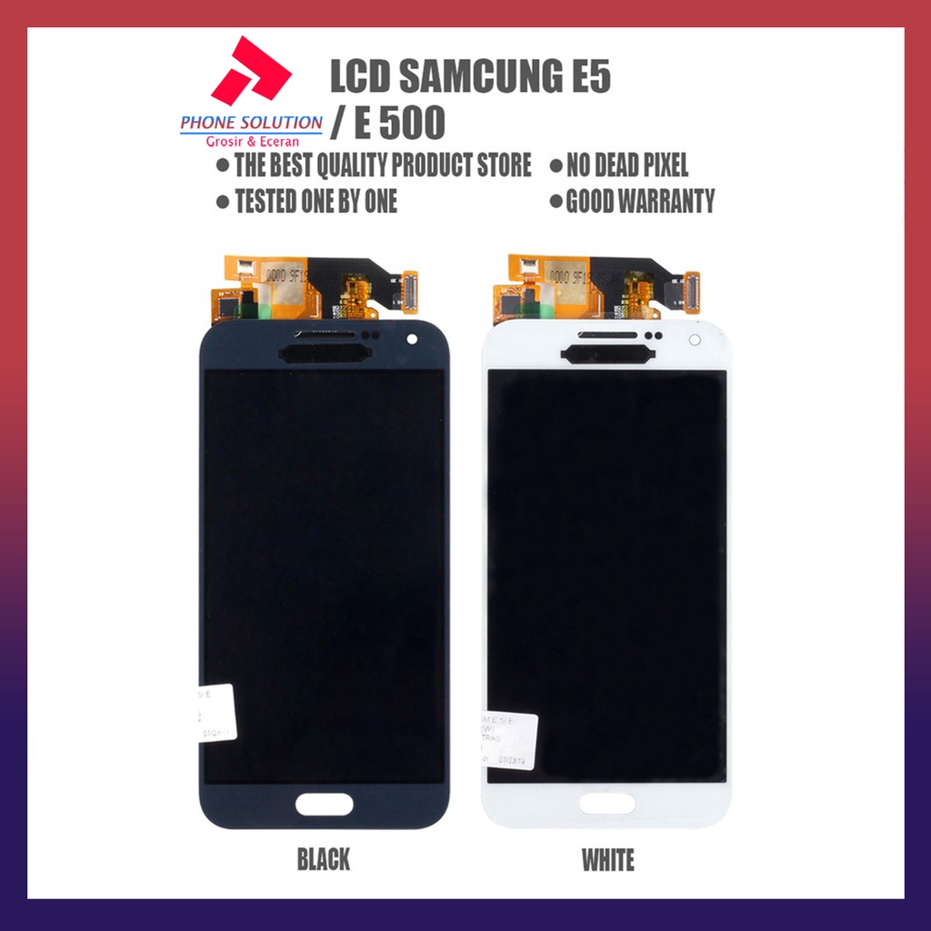 LCD Samsung E5 E500 Fullset Touchscreen Original 100% // Supplier LCD Samsung - Garansi 1 Bulan