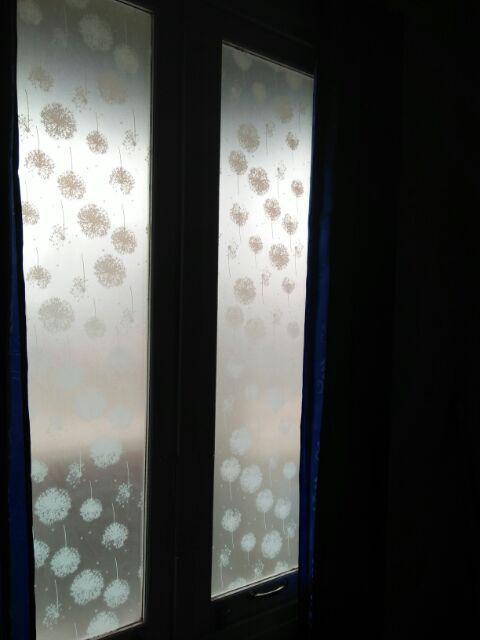 Stiker Kaca Jendela Pintu Etalase Dandelion Putih Ukuran.45x100cm