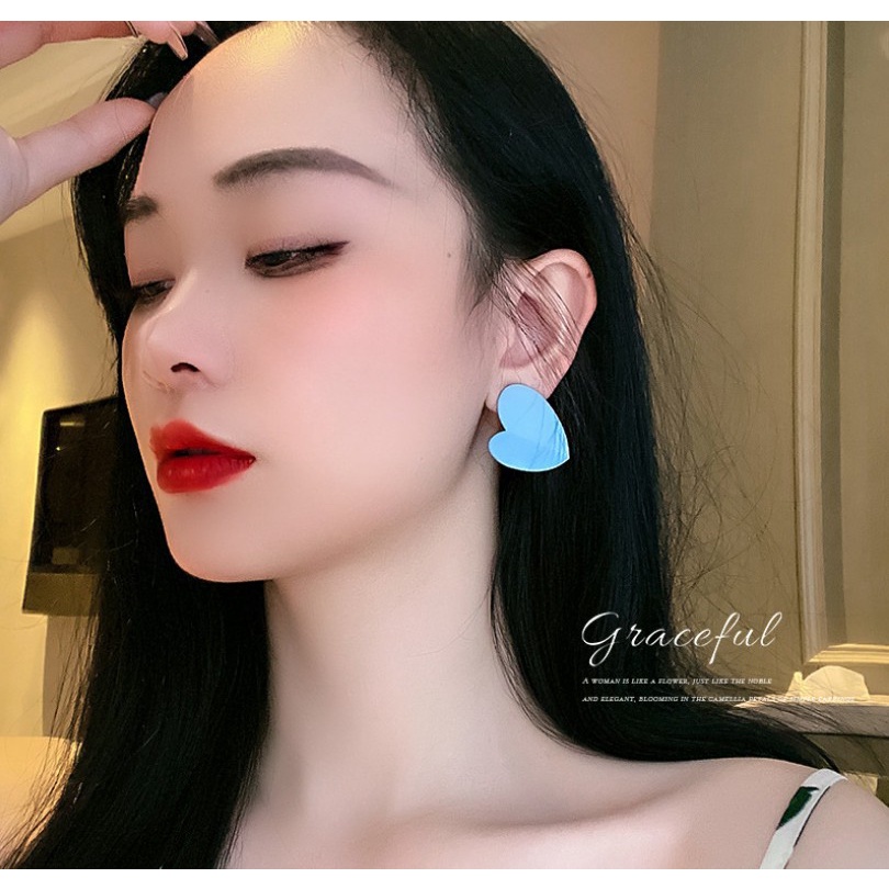 925 jarum perak Korea Dongdaemun fashion sederhana anting-anting anting-anting kepribadian cinta ant