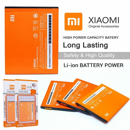 Battery Baterai Batre Xiaomi Redmi Note 2 Xiaomi BM45 Original 99