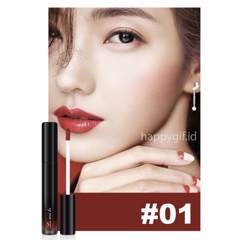 LAMEILA BLACK EDITION Lip Gloss Pelembab Lip Glaze Lipstik Cair Silky Misty